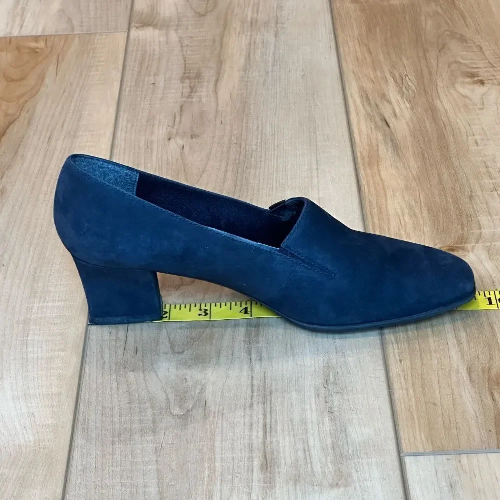 Naturalizer Womens Black Suede Block Heel Shoes Size 7 1/2 N